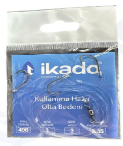 496 SİYAH İKADO ÇAPRAZ İĞNE ÜÇLÜ İĞNE HAZIR TAKIM (MERCAN ÇUPRA) #FIRTINA19