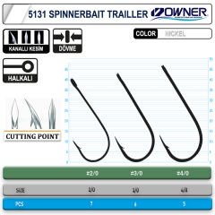 Owner 5131 Spinner Bait White İğne