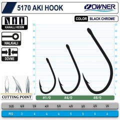 Owner 5170 Aki Hook Black Chrome İğne