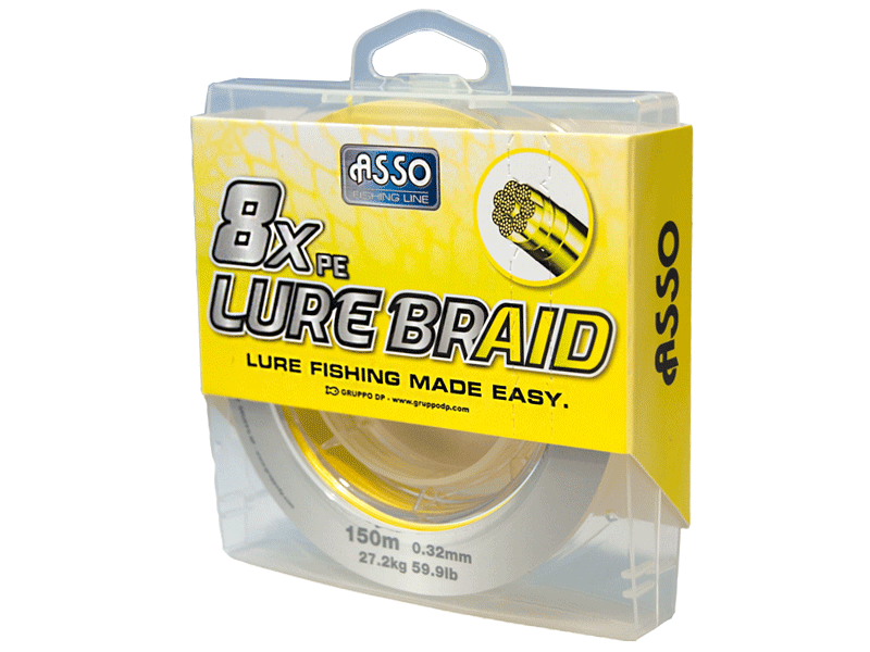 ASSO PE 8X LURE BRAID 150 MT NO: 0,20MM / 150MT. / 35,20 LB