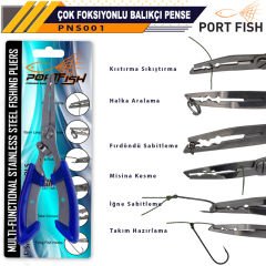 Portfish Çok Foksiyonlu Balıkçı Pensesi (MAVİ)