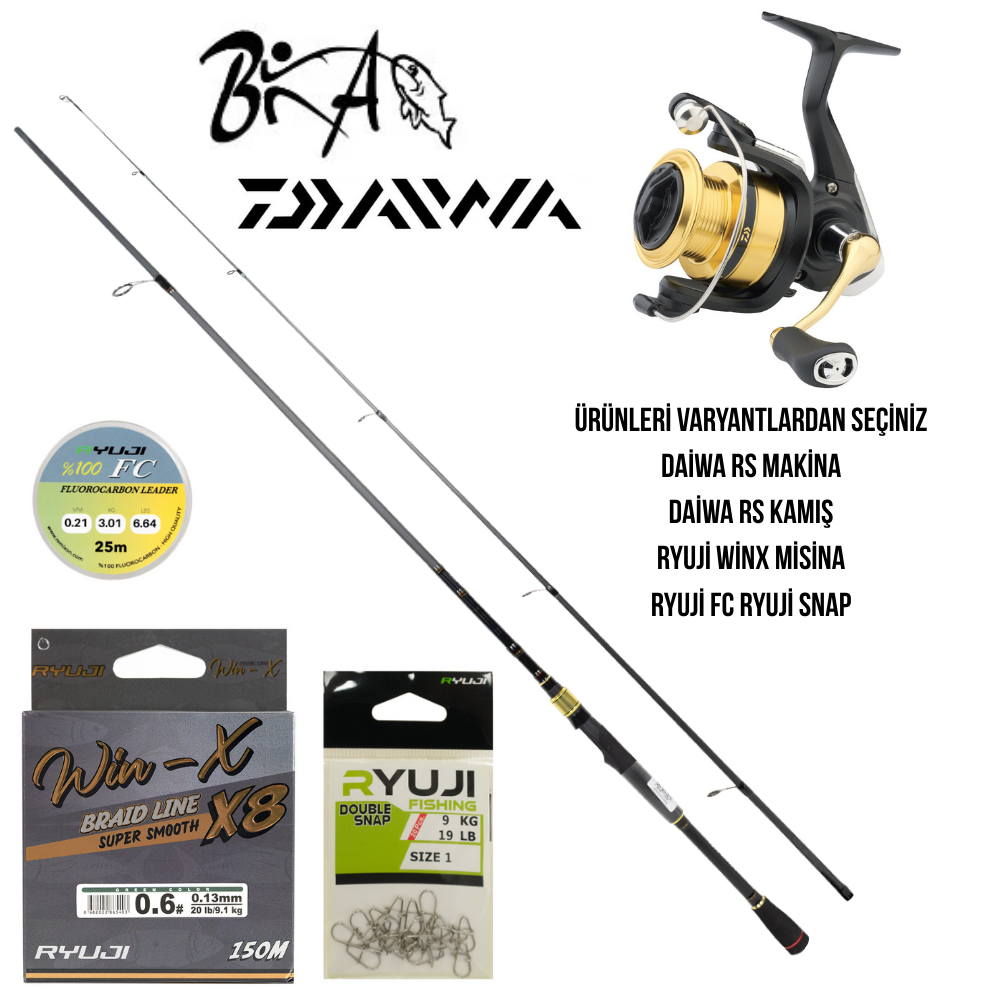 DAİWA SET RS KAMIŞ VE MAKİNA SPİN OLTA TAKIMI